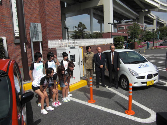 大黒パーキング 電気自動車用急速充電器公開