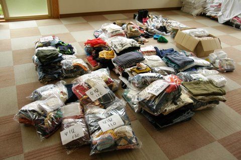東日本大震災活動 衣類